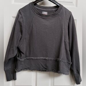 FP Movement by Free People Fringe Crop Sweatshirt SMALL